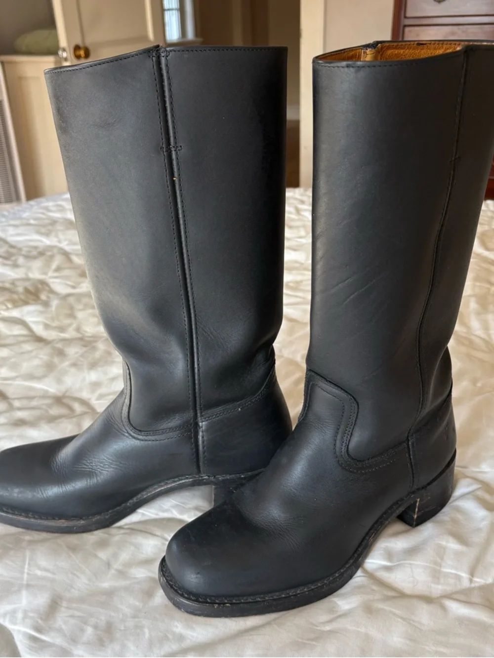 Frye black leather Campus boots - Picture 2 of 7